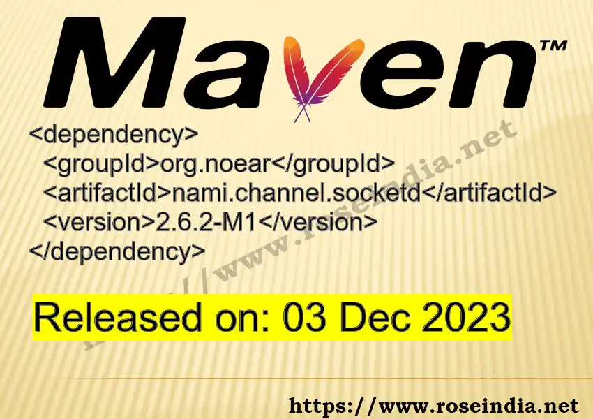 Maven dependency for  GROUP_ID - ARTIFACT_ID version VERSION_ID is released. Learn to use  ARTIFACT_ID version VERSION_ID in Maven based Java projects