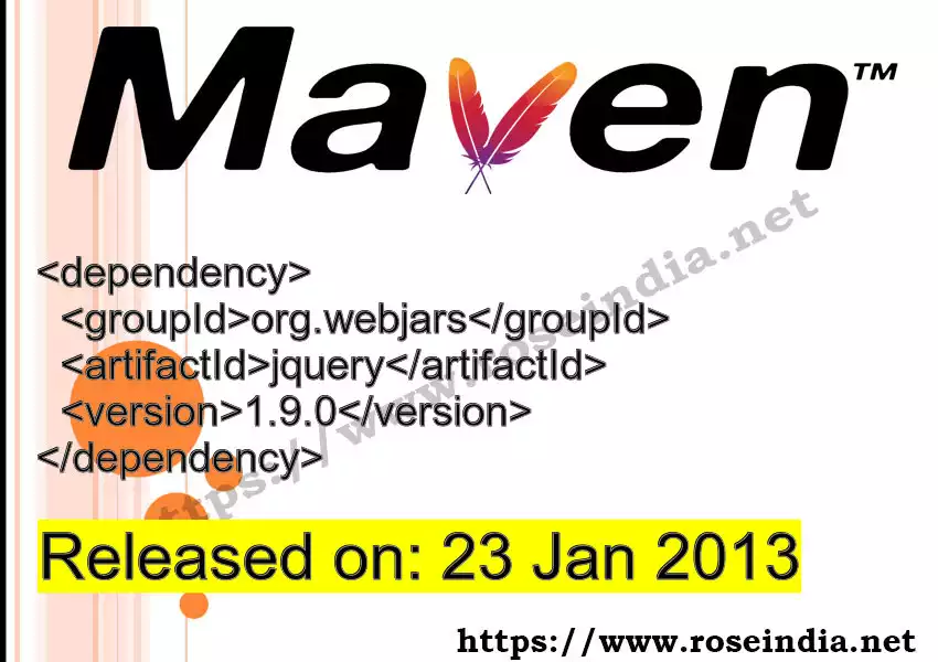 Maven dependency for GROUP_ID - ARTIFACT_ID version VERSION_ID is released. Learn to use ARTIFACT_ID version VERSION_ID in Maven based Java projects
