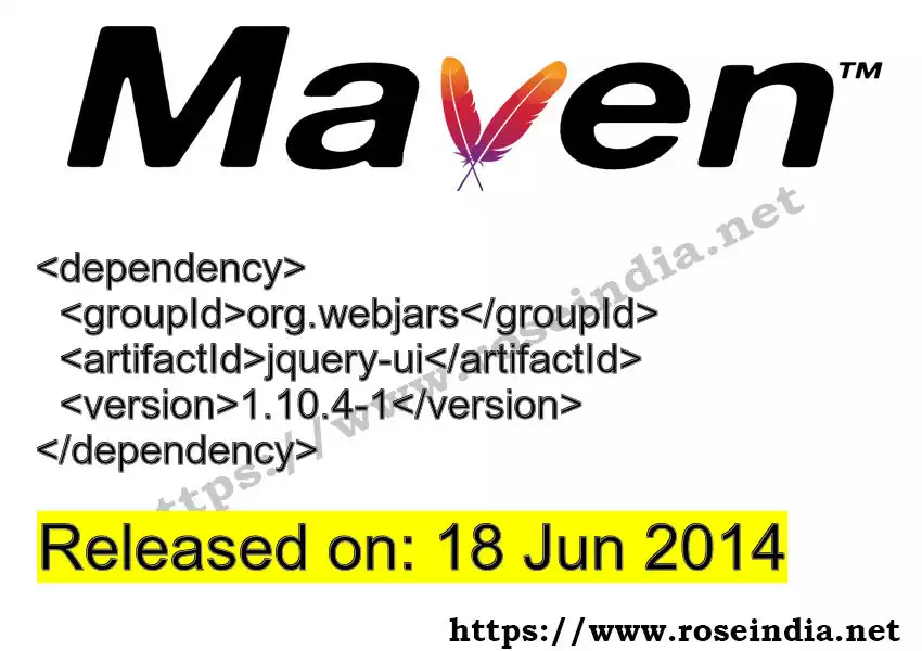 Maven dependency for GROUP_ID - ARTIFACT_ID version VERSION_ID is released. Learn to use ARTIFACT_ID version VERSION_ID in Maven based Java projects