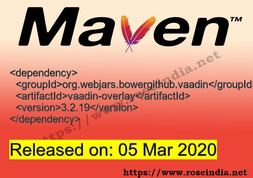 Maven Dependency release