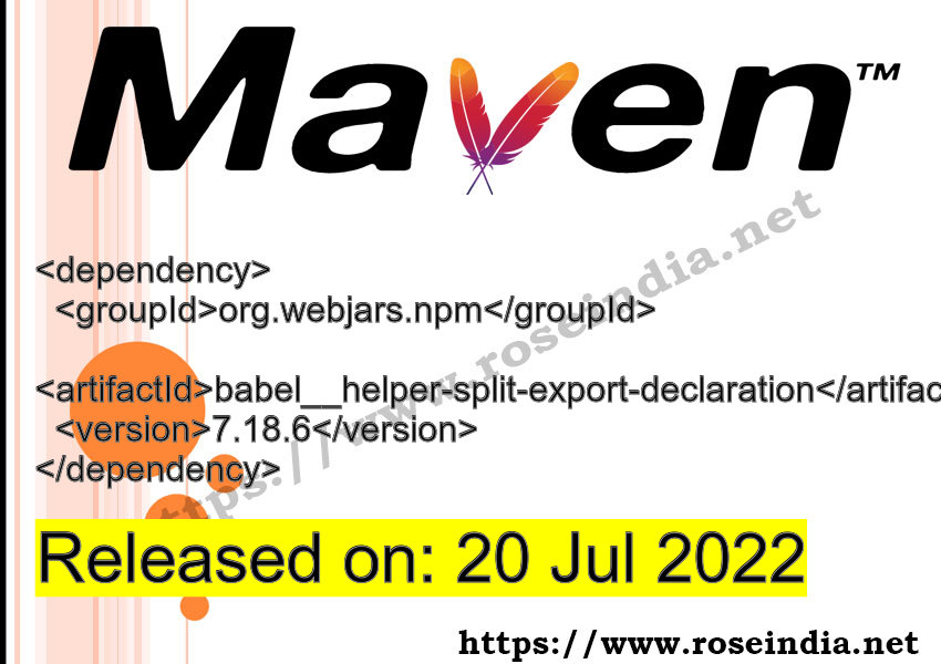 Maven Dependency release
