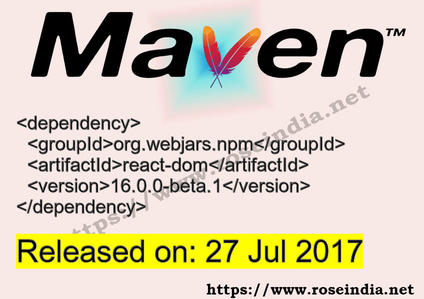 Maven Dependency release