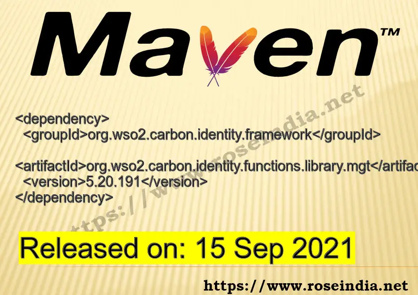 Maven Dependency release