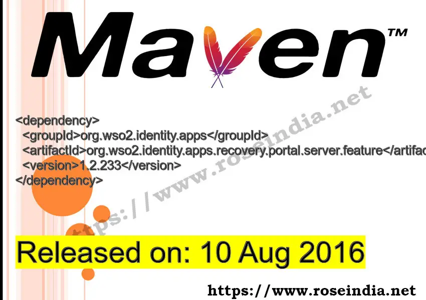 Maven Dependency release