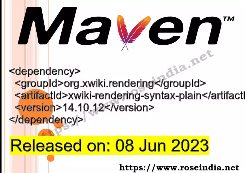 Maven dependency for GROUP_ID - ARTIFACT_ID version VERSION_ID is released. Learn to use ARTIFACT_ID version VERSION_ID in Maven based Java projects