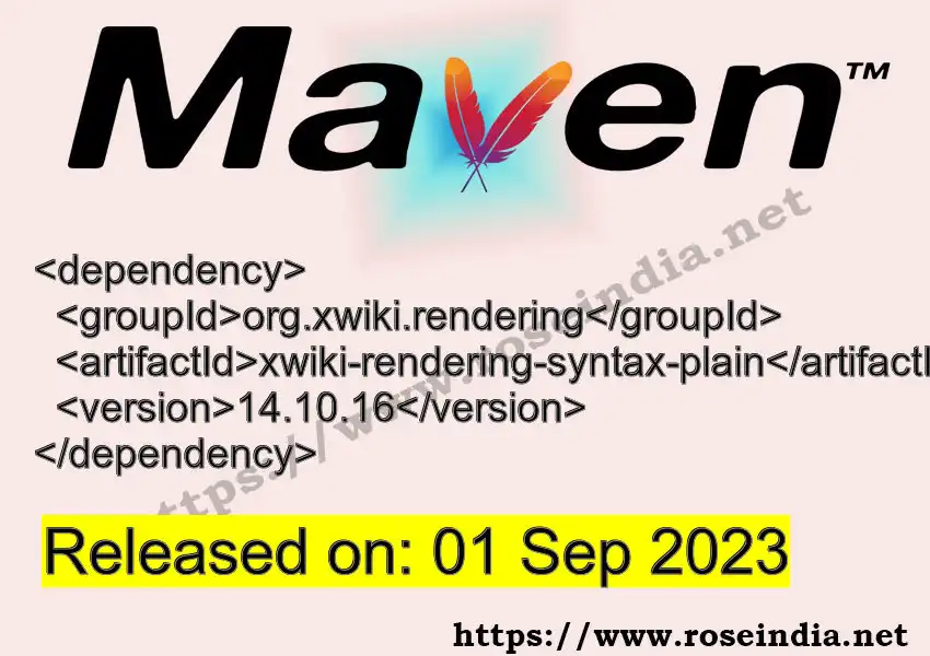 Maven dependency for GROUP_ID - ARTIFACT_ID version VERSION_ID is released. Learn to use ARTIFACT_ID version VERSION_ID in Maven based Java projects