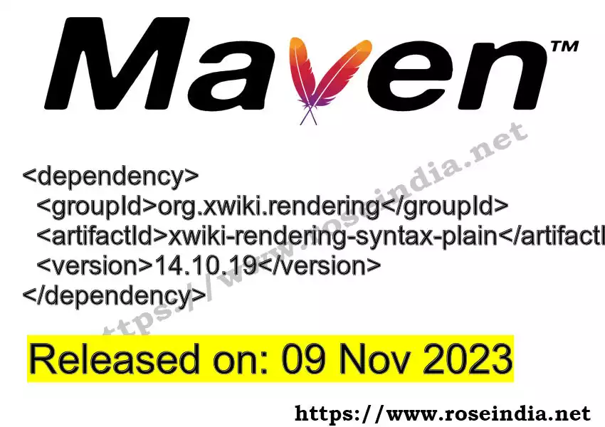 Maven dependency for GROUP_ID - ARTIFACT_ID version VERSION_ID is released. Learn to use ARTIFACT_ID version VERSION_ID in Maven based Java projects