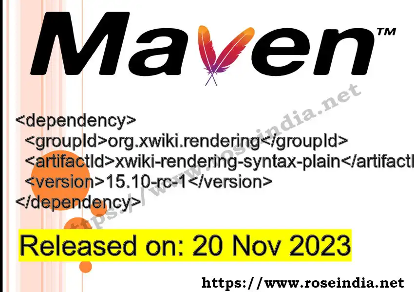 Maven dependency for  GROUP_ID - ARTIFACT_ID version VERSION_ID is released. Learn to use  ARTIFACT_ID version VERSION_ID in Maven based Java projects