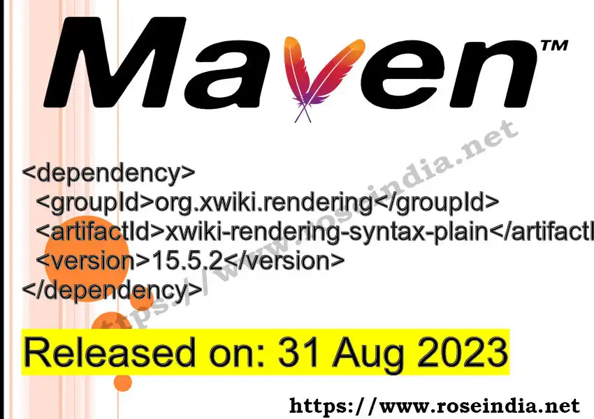 Maven dependency for GROUP_ID - ARTIFACT_ID version VERSION_ID is released. Learn to use ARTIFACT_ID version VERSION_ID in Maven based Java projects