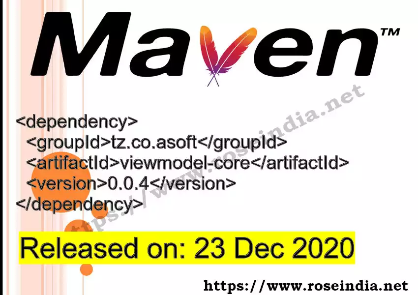 Maven dependency for  GROUP_ID - ARTIFACT_ID version VERSION_ID is released. Learn to use  ARTIFACT_ID version VERSION_ID in Maven based Java projects
