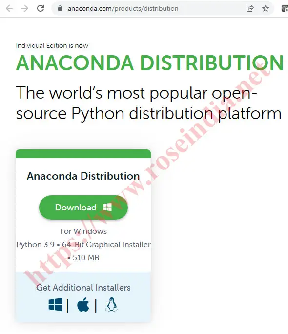 Download Anaconda Python for Windows 10