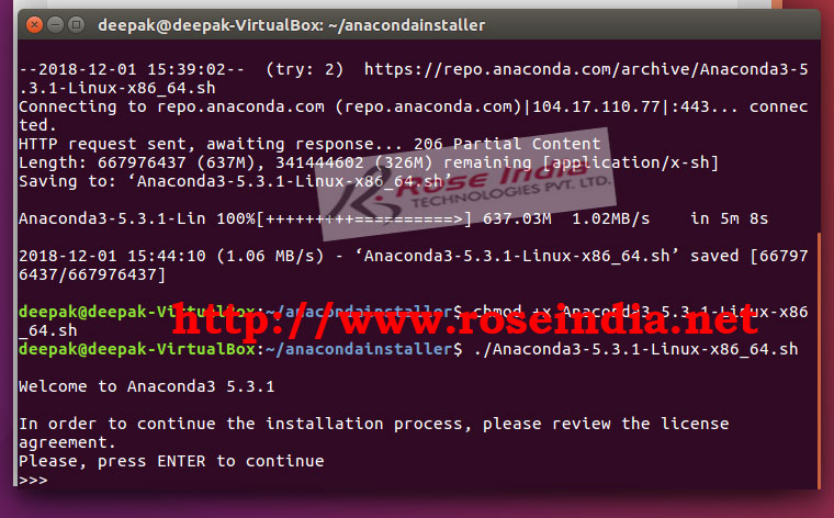 Installing Anaconda Python on Ubuntu