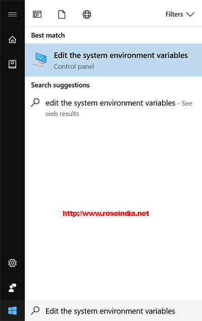 Edit system environment variables
