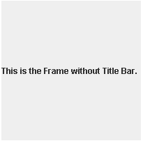 Frame Without Title Bar