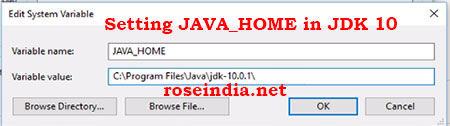 Setting JAVA_HOME in JDK 10