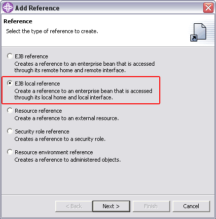 Add Reference wizard