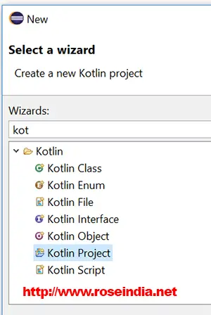 New Kotlin Project in Eclipse