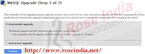 cPanel upgrade MySQL 5.1 to 5.5