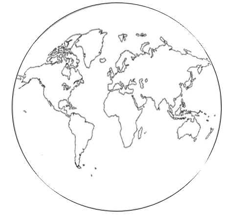 How to draw globe, draw globe, globe