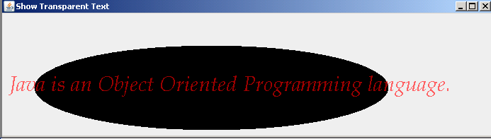 Show Transparent Text