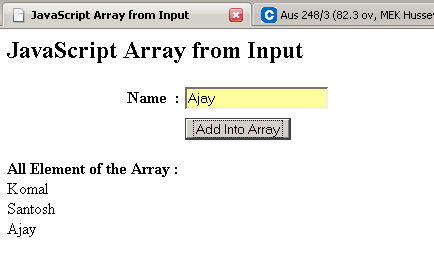 input type array javascript