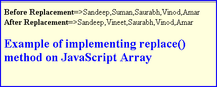 Javascript Array Replace Element