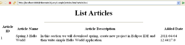 Hibernate 3 Query Example Part 2