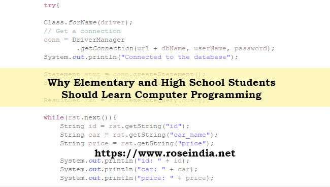 Learn programming for high school students