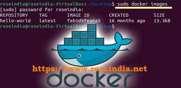 docker images command