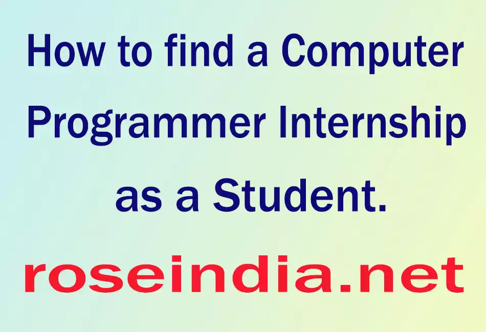 Computer Programmer Internship