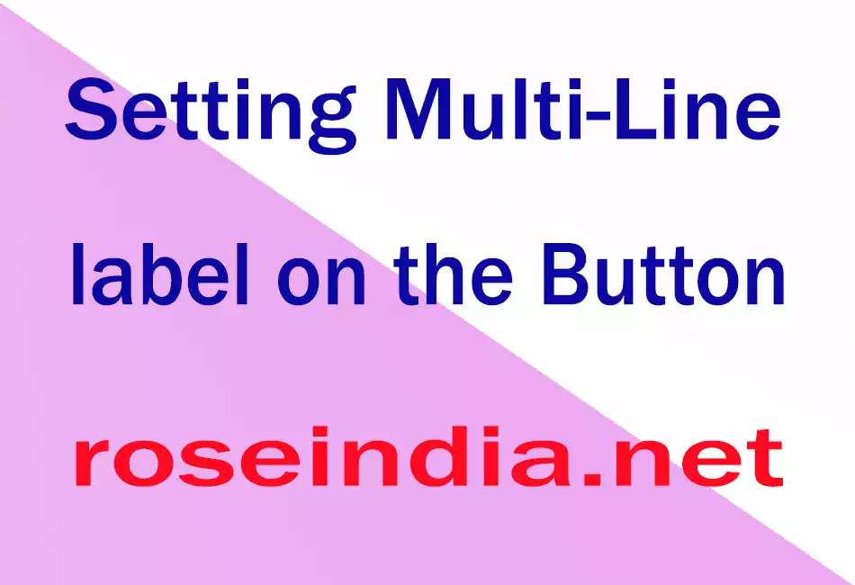 Setting Multi-Line label on the Button