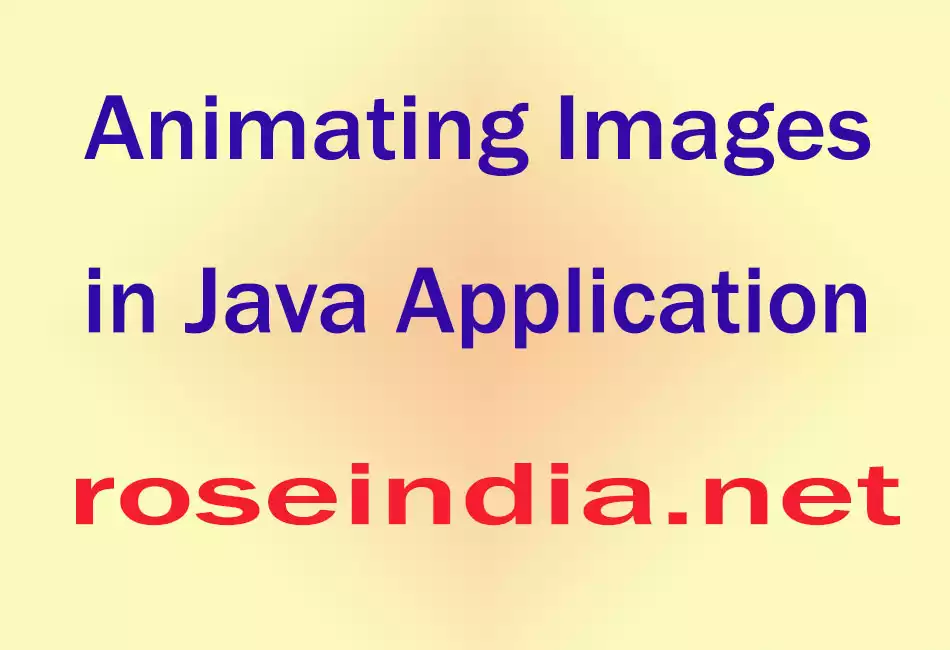 Animating Images in Java Application