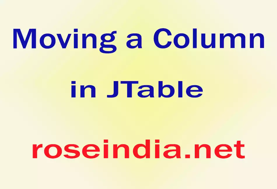 Moving a Column in JTable