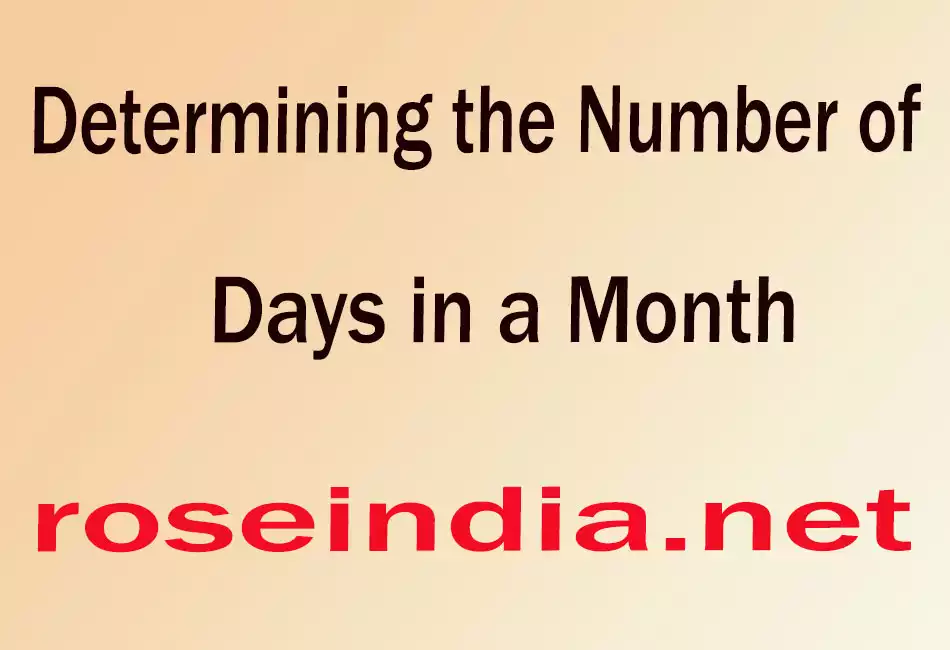 Determining the Number of Days in a Month