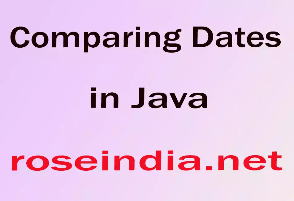 Comparing Dates in Java