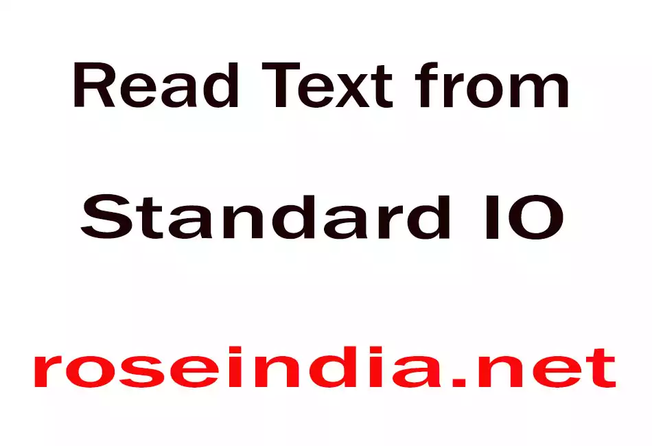  Read Text from Standard IO