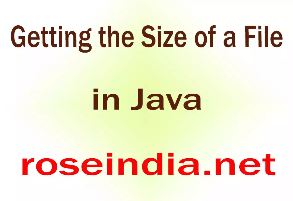Getting the Size of a File in Java
