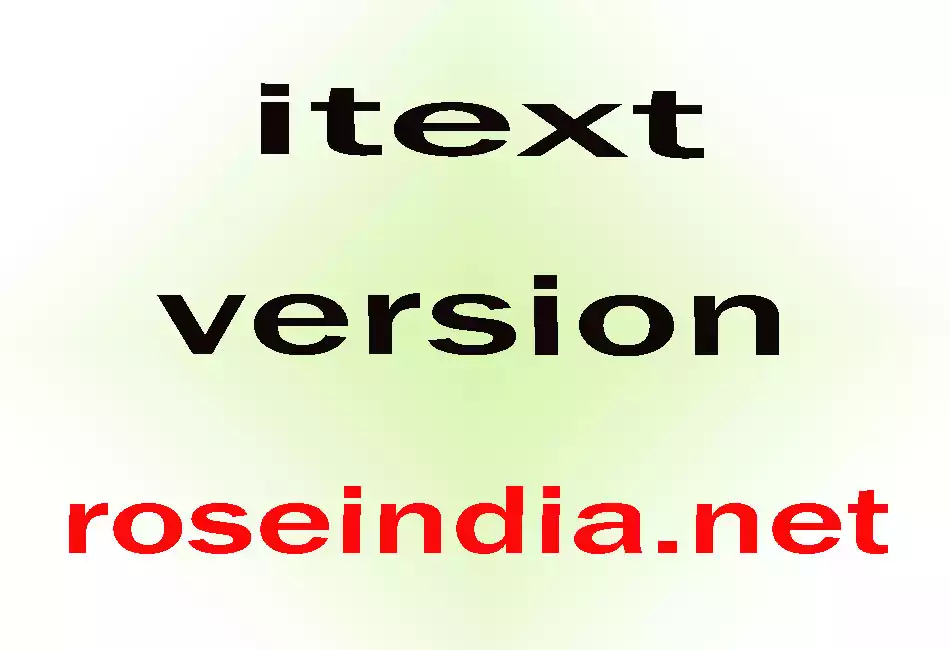 itext version