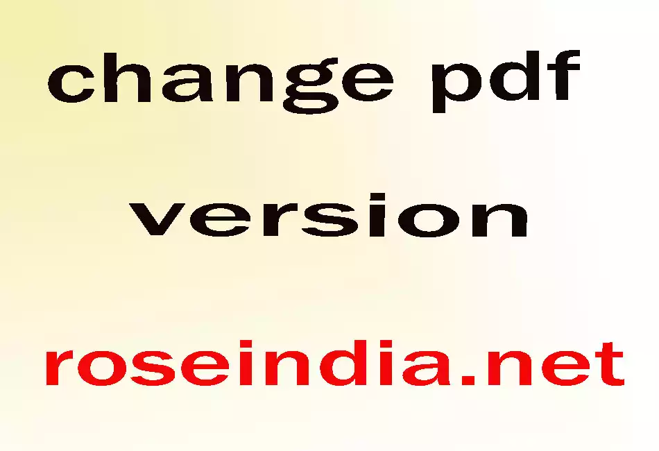 change pdf version