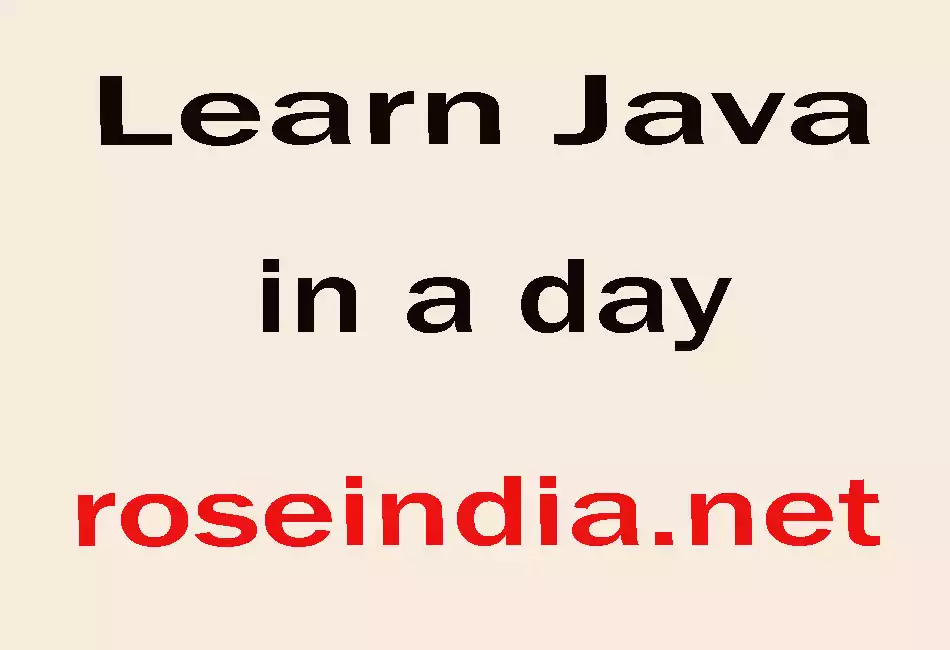 Learn Java in a day