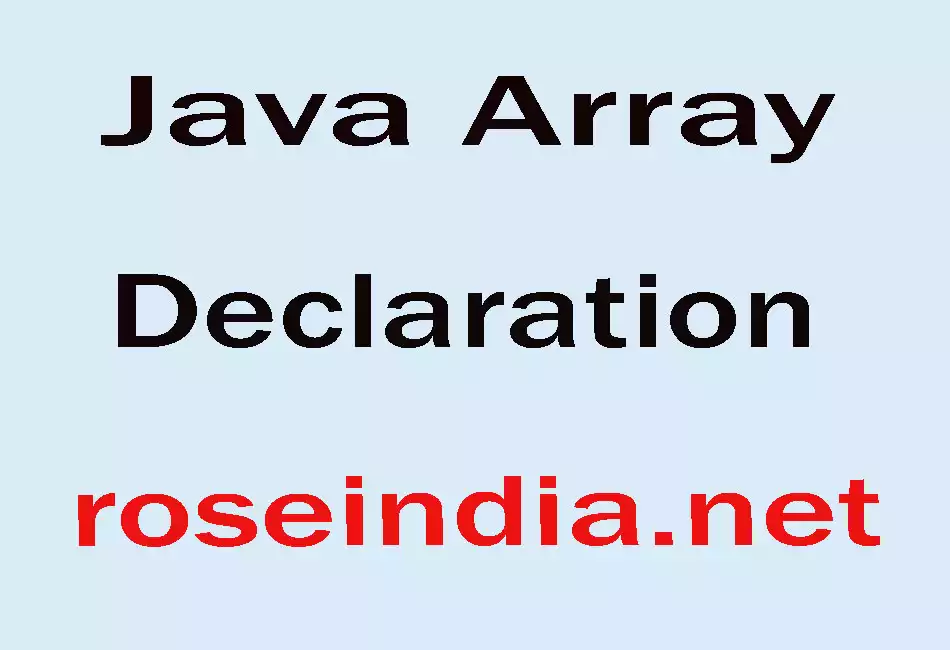 Java Array Declaration