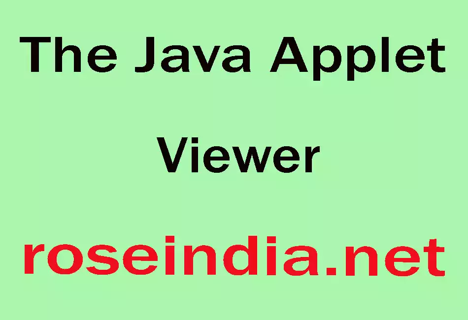 The Java Applet Viewer