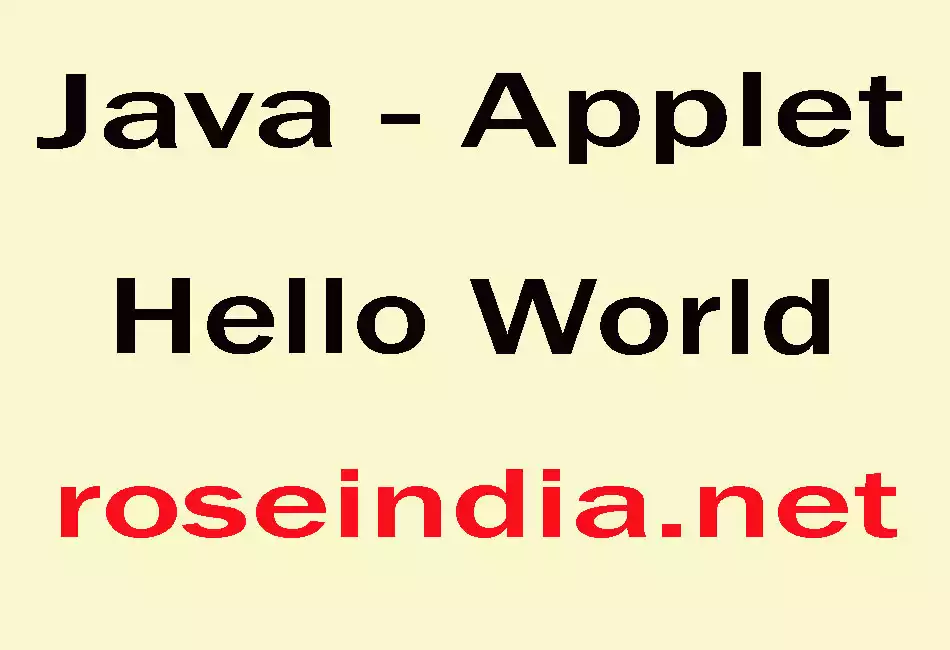 Java - Applet Hello World