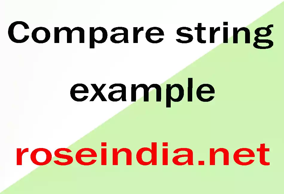  Compare string example