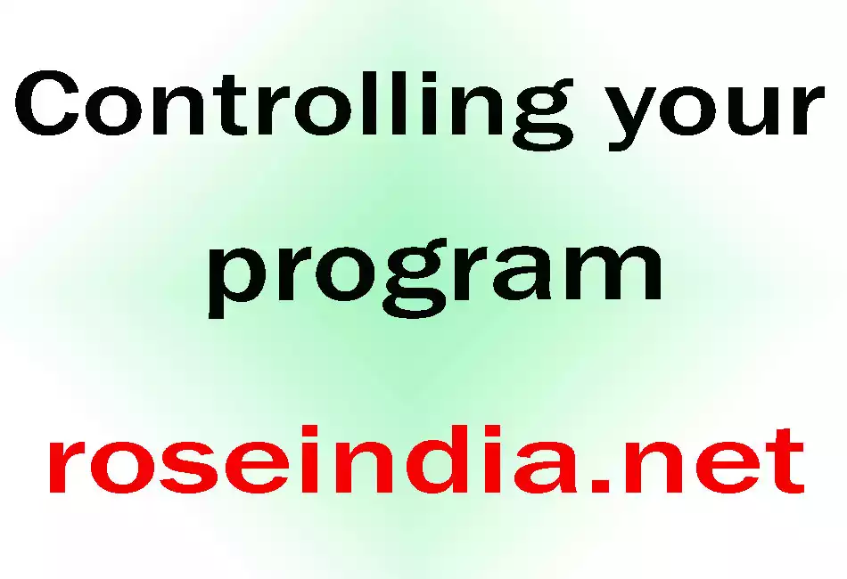Controlling your program