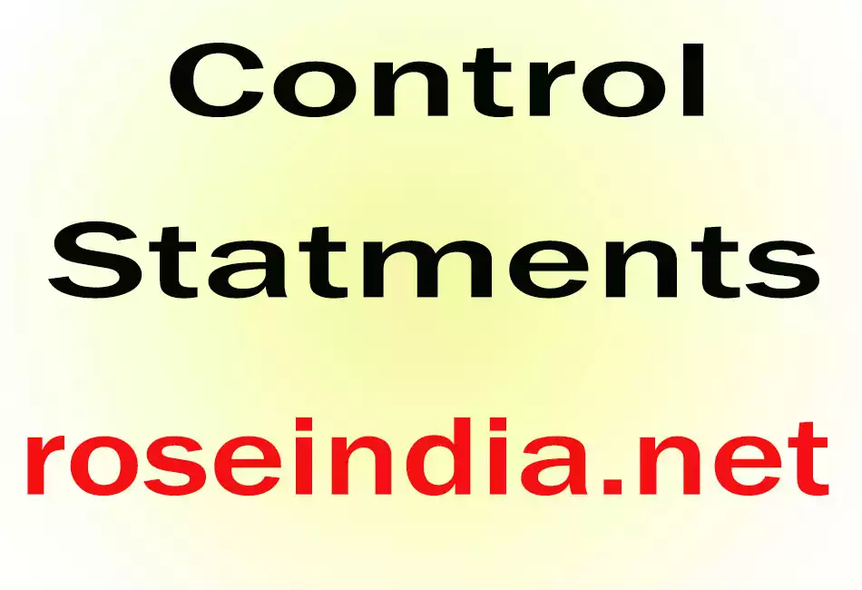 Control Statments