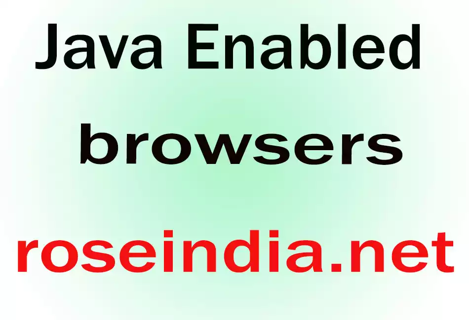 Java Enabled browsers