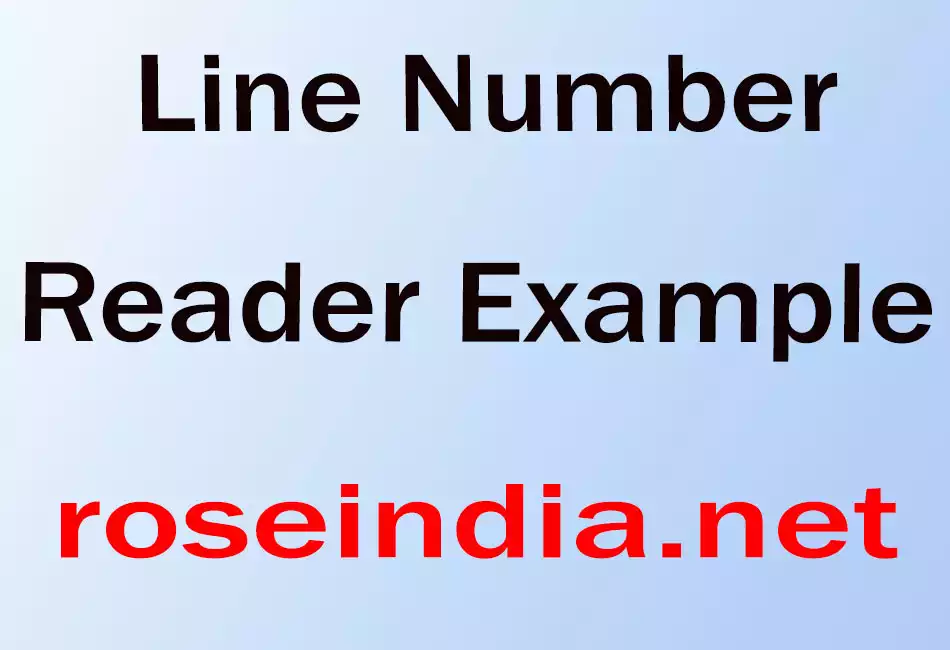 Line Number Reader Example