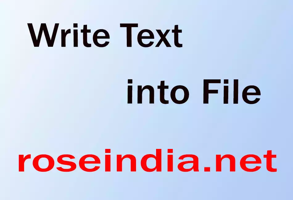 Write Text into File