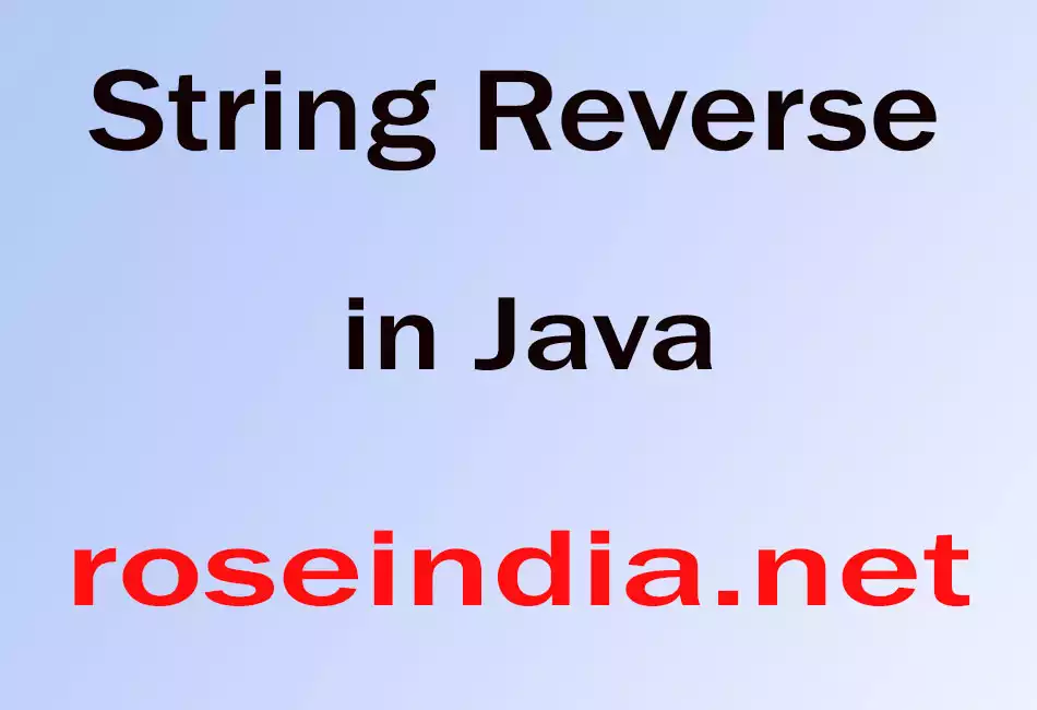 String Reverse in Java